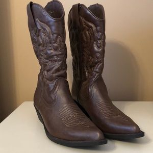 Never Worn, Madden Girl Brown Cowboy Boots